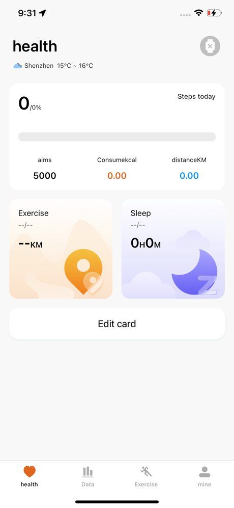 Rexlife app screenshot 1 — health tracking, exercise plans, and smartwatch connectivity