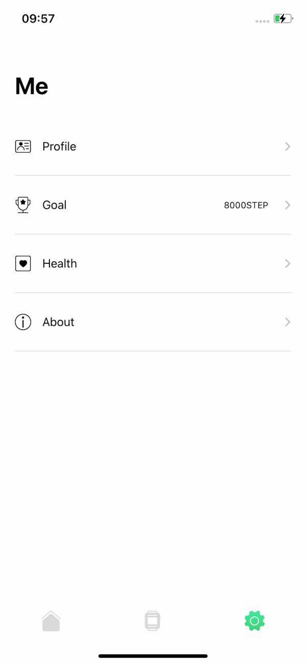 Reflex Active Red app screenshot 1 — activity tracking, sleep monitoring, and smartwatch connectivity