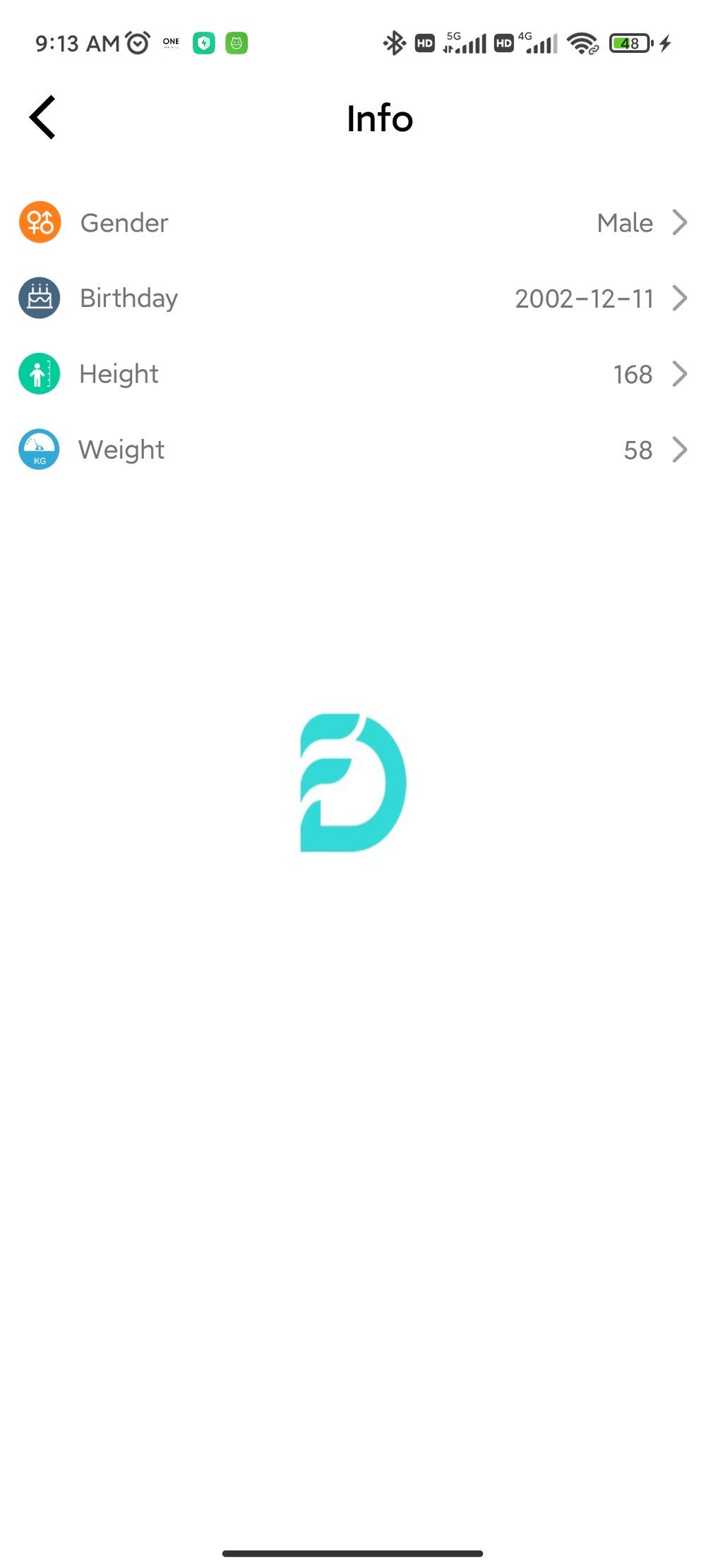 DaFit Pro app screenshot 3 — smart band health tracking interface