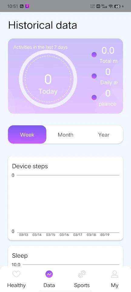 OFITPRO app screenshot 2 — smartwatch health tracking and fitness monitoring