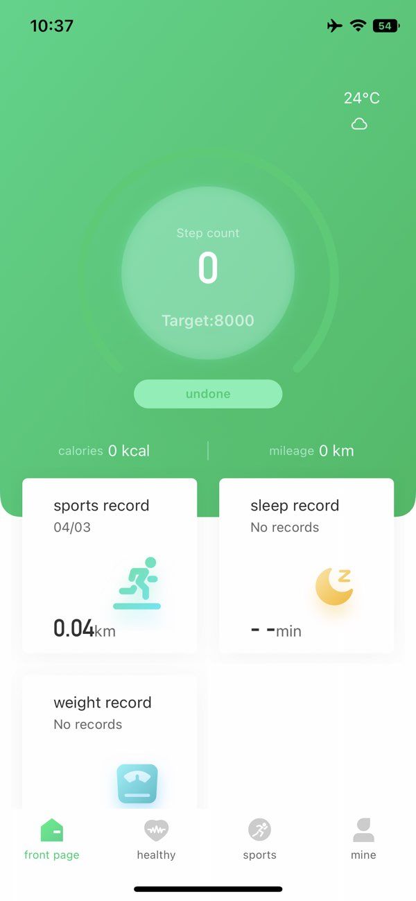 Fere fit app screenshot 1 — smartwatch health tracking and management