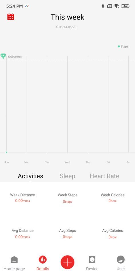 NFit app screenshot 2 — smart band health tracking and fitness monitoring