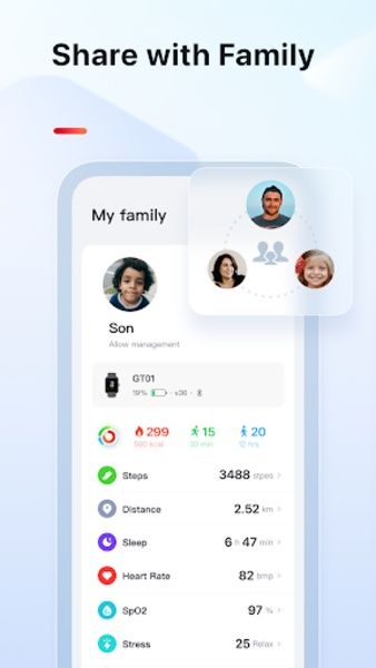 VeryFit app screenshot 2 — health tracking and smartwatch management