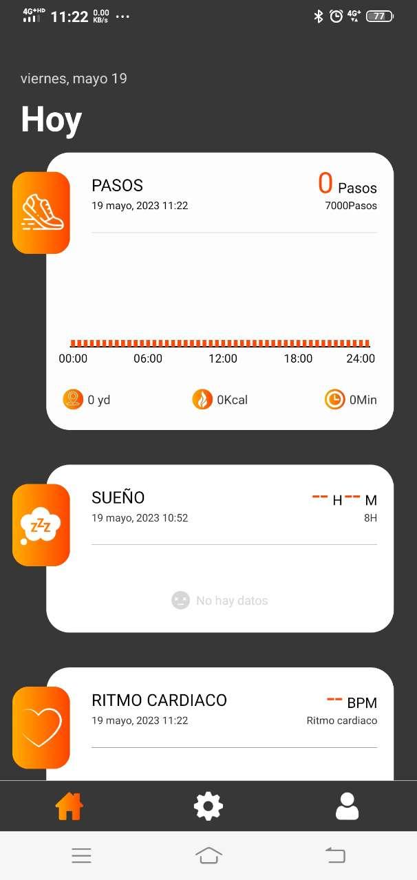 INNOVA S-WATCH app screenshot 2 — smartwatch health tracking and fitness monitoring interface
