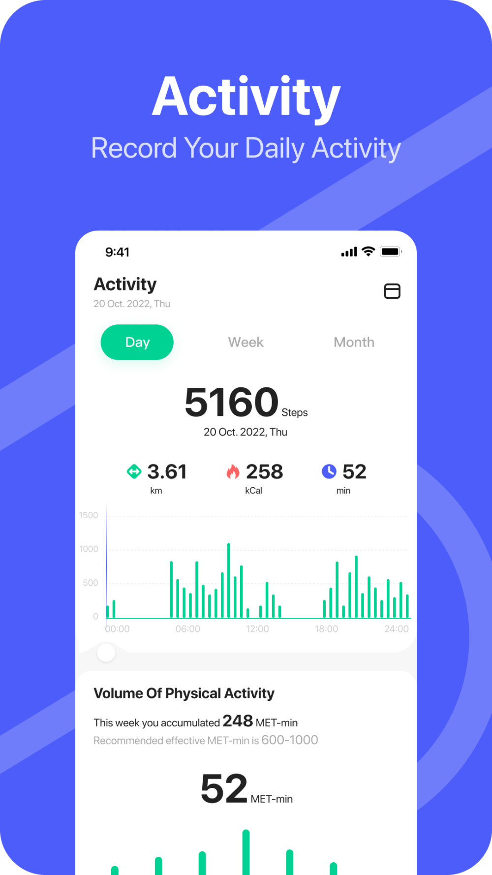 Da Rings app screenshot 2 — smart ring health tracking interface