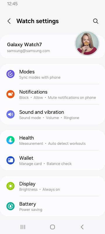 Galaxy Wearable app screenshot 3 — Samsung wearable management