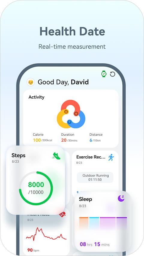 HaWoFit app screenshot 2 — smartwatch health tracking and management