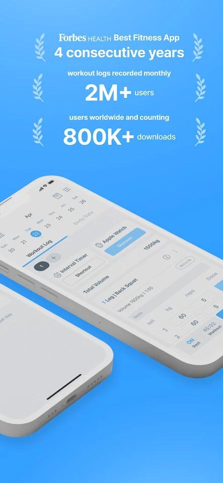 BurnFit app screenshot 2 — workout logging and strength training tracker