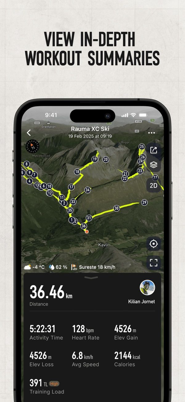 COROS app screenshot 2 — In-depth Workout Summaries