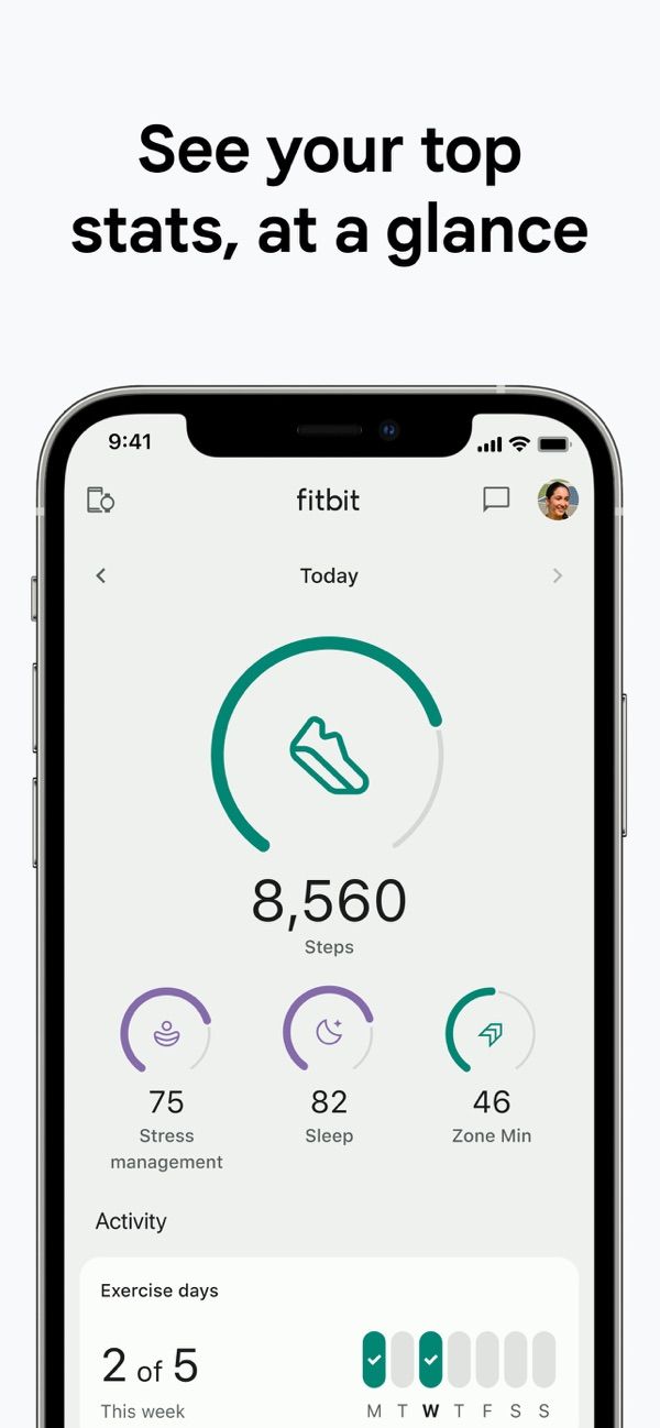 Fitbit app screenshot 1