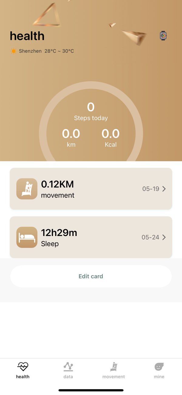 Laxasfit app screenshot 1 — smartwatch health tracking and device management