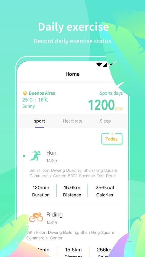LinkTo Sport app screenshot 1 — KingWear smartwatch health tracking and fitness monitoring