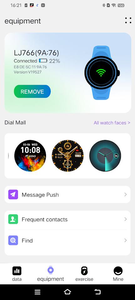 FitPro2 app screenshot 2 — smart bracelet health tracking and fitness monitoring