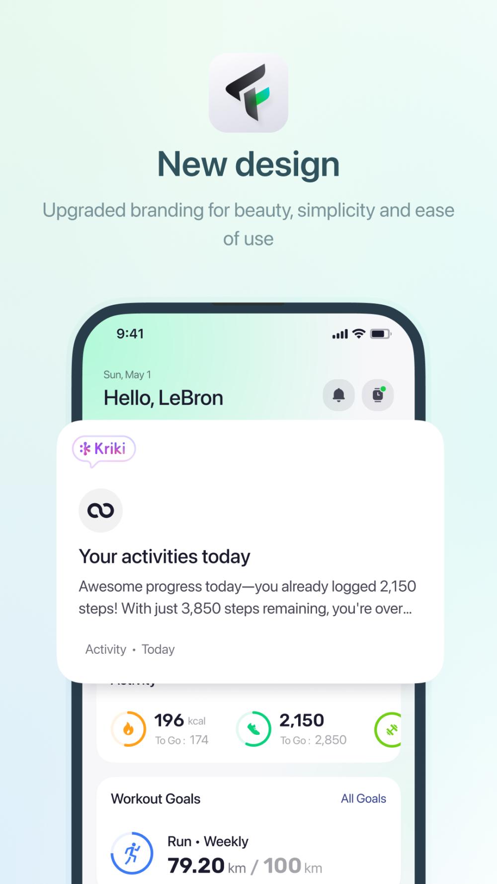Fitbeing app screenshot 1 — Creek smartwatch fitness tracking and health monitoring