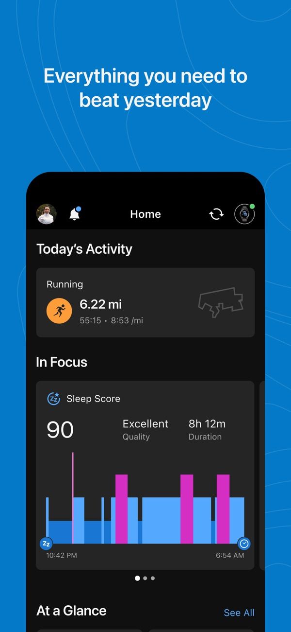 Garmin Connect app screenshot 1