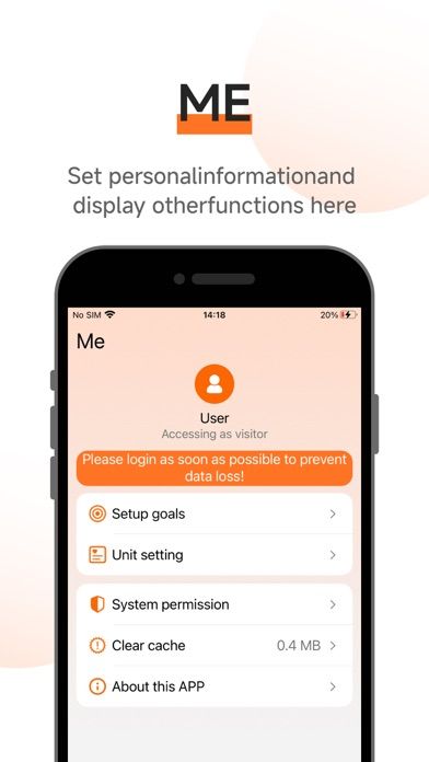 Flymatrix app screenshot 3 — smartwatch health tracking and fitness monitoring interface