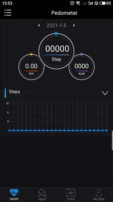 Lefun Wear app screenshot 1 — smartwatch health tracking