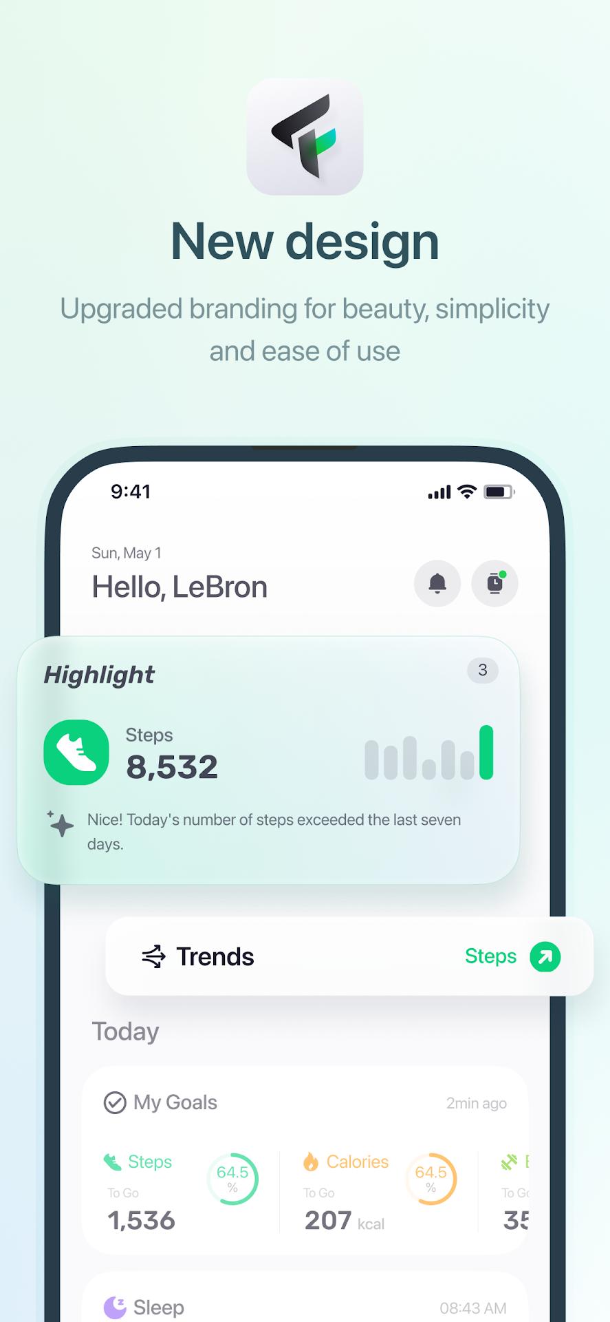 Fitbeing app screenshot 3 — Creek smartwatch fitness tracking and health monitoring