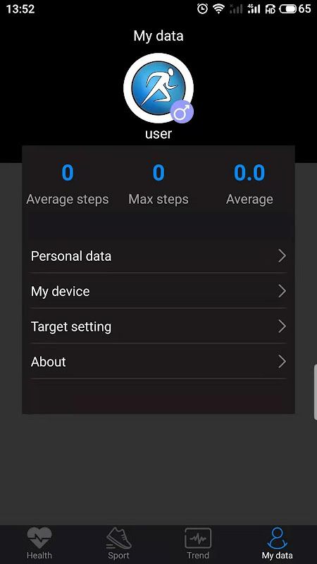 Lefun Wear app screenshot 2 — smartwatch health tracking