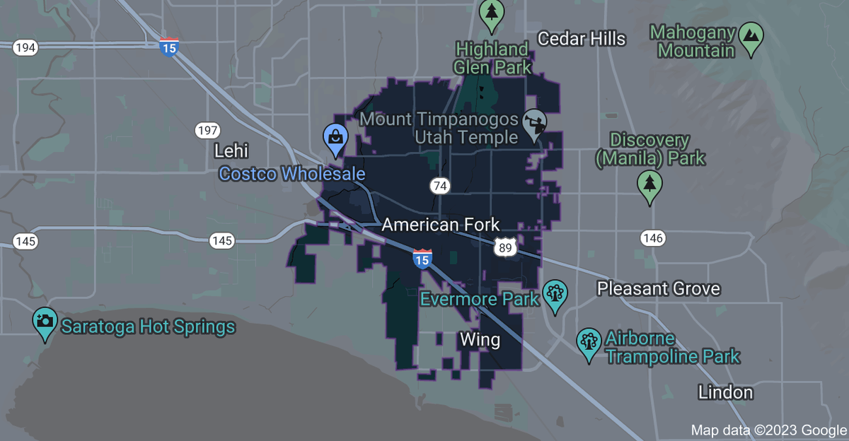 Map of American Fork