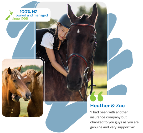 a picture of two horses with a quote from heather and zac