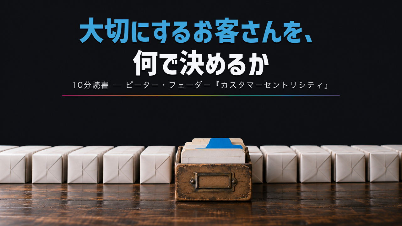 同じ封筒が並ぶカウンターで、1枚だけ印の付いた顧客カード