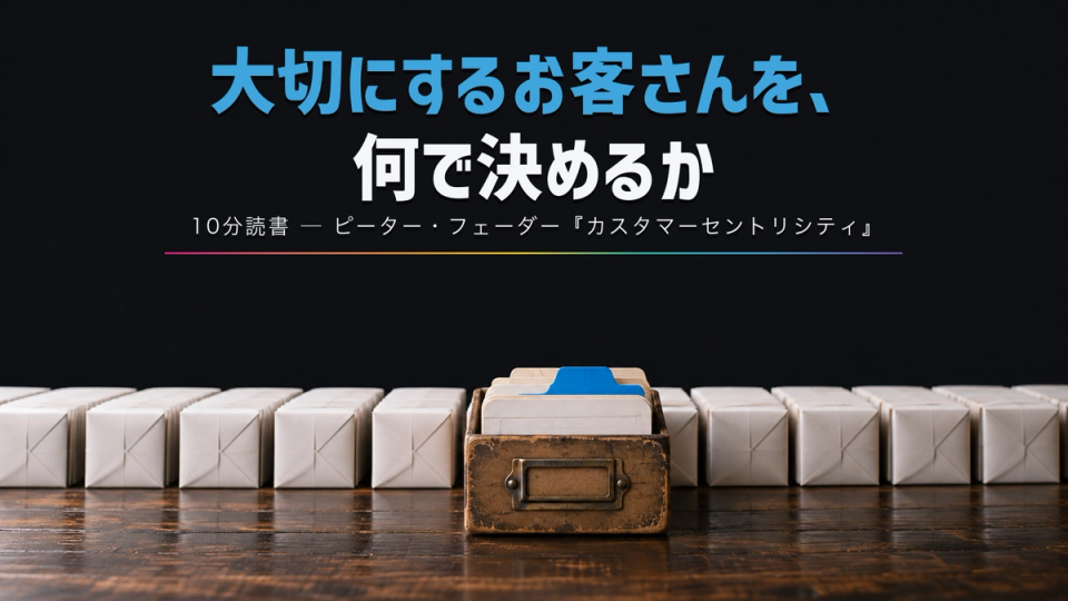 同じ封筒が並ぶカウンターで、1枚だけ印の付いた顧客カード