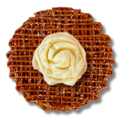 Waffle con Helado
