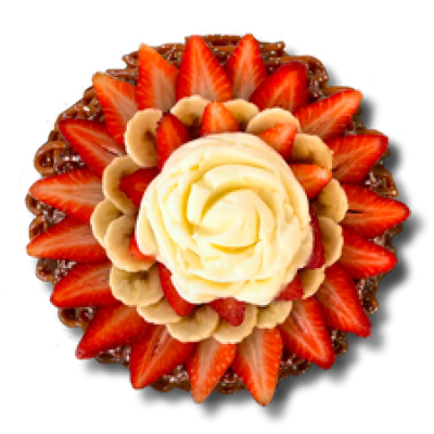 Waffle con Frutas + Helado