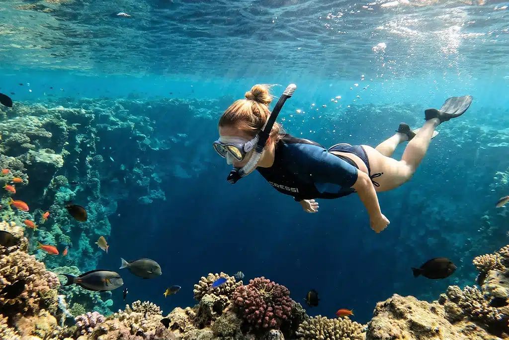Snorkeling nad kolorową rafą koralową w Blue Hole w Dahab - wycieczka z Sharm el Sheikh