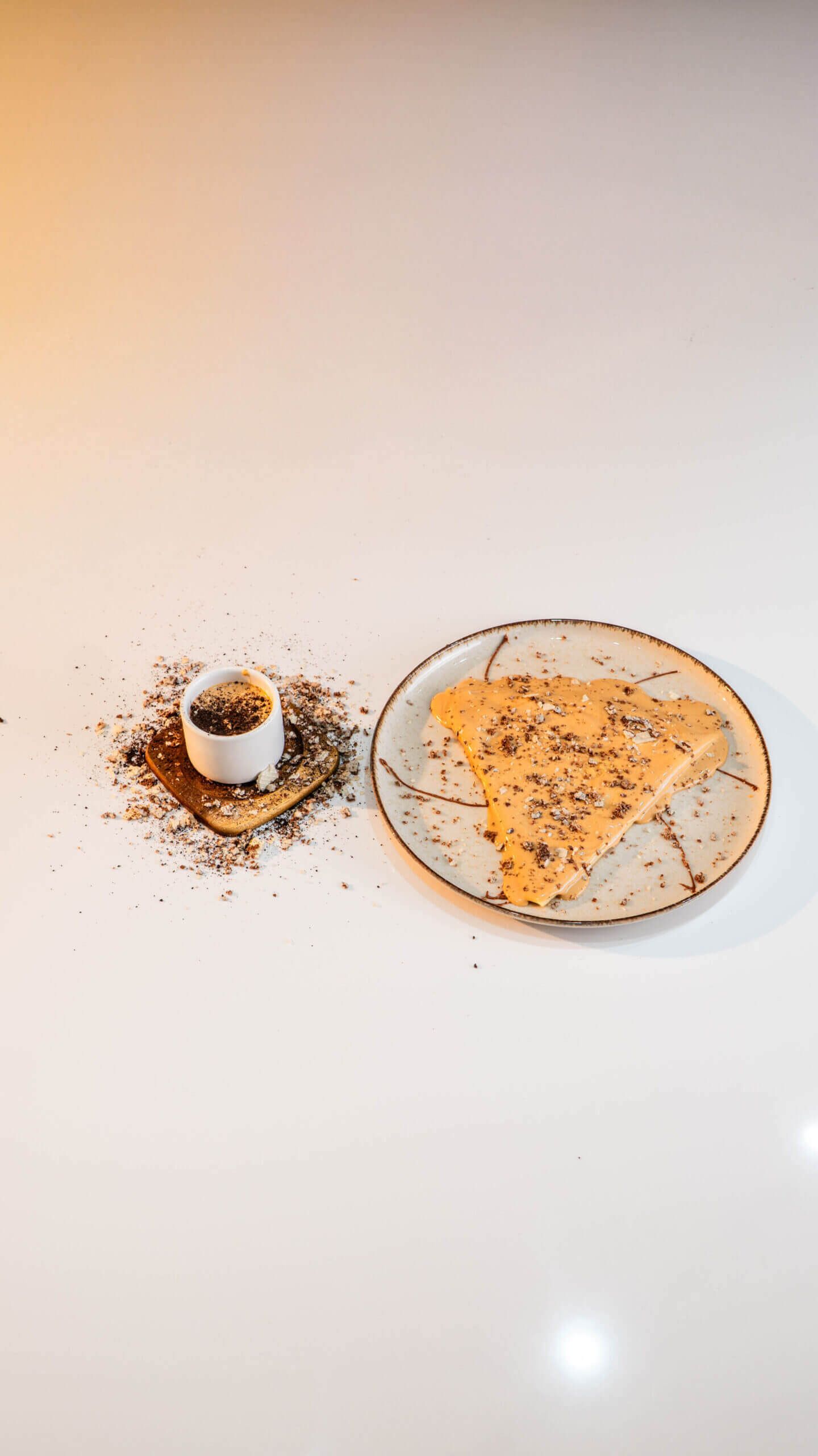 Folded Crepe Crispy Bueno with Hazelnut Cream and Wafer Topping at Asador Coffee El Jadida