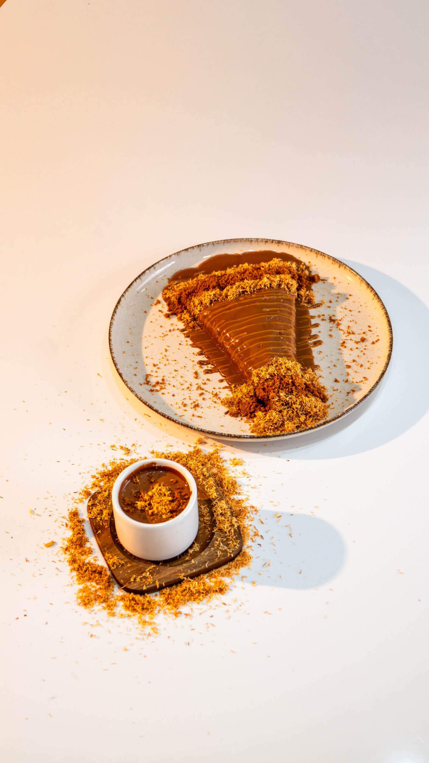 Fusion Crepe Kunafa Lotus with Cream Cheese Filling and Biscoff Crumbs at Asador Coffee El Jadida