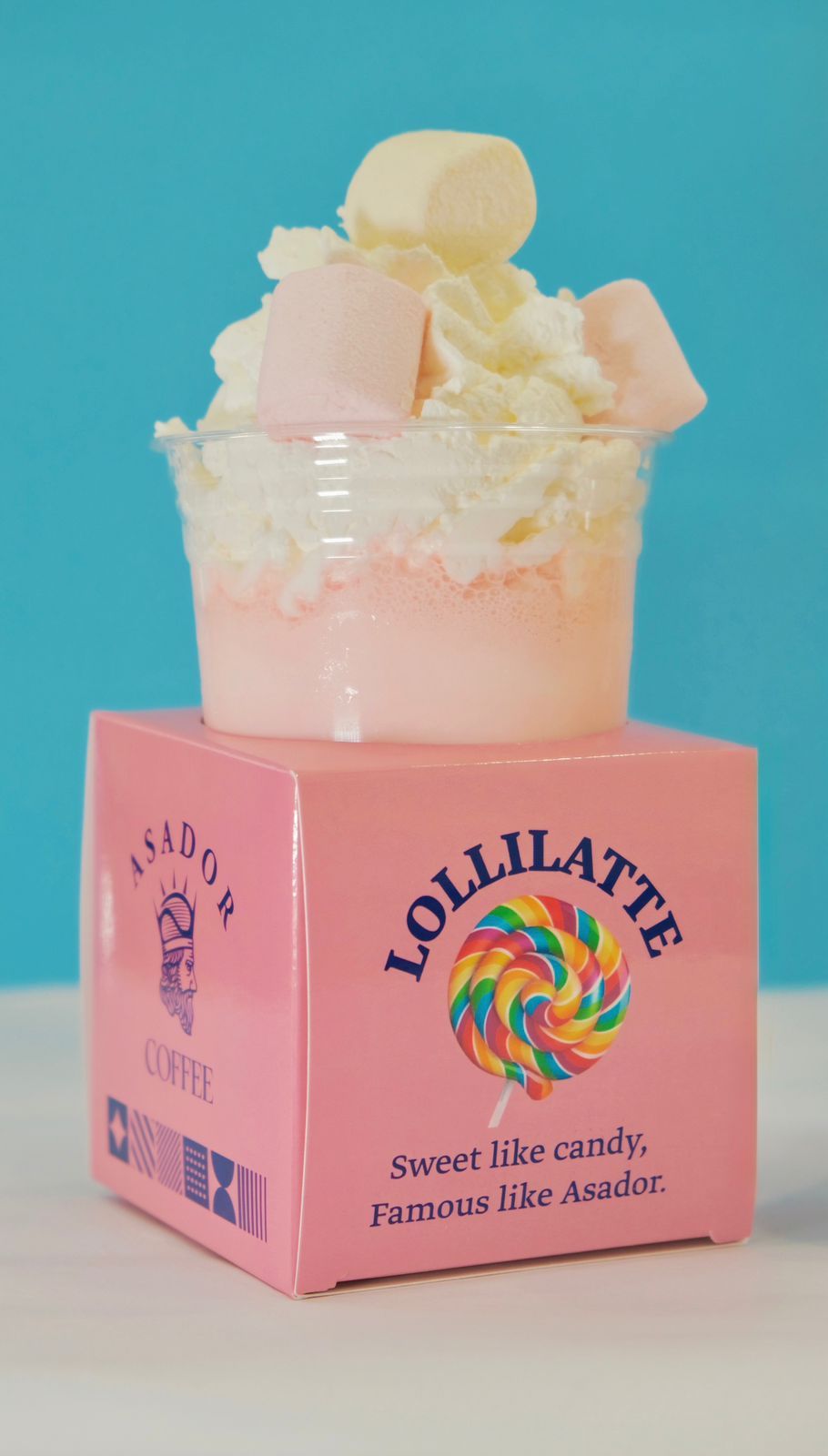 Pink Strawberry Marshmallow Milkshake on Loliilatte Box at Asador Coffee El Jadida