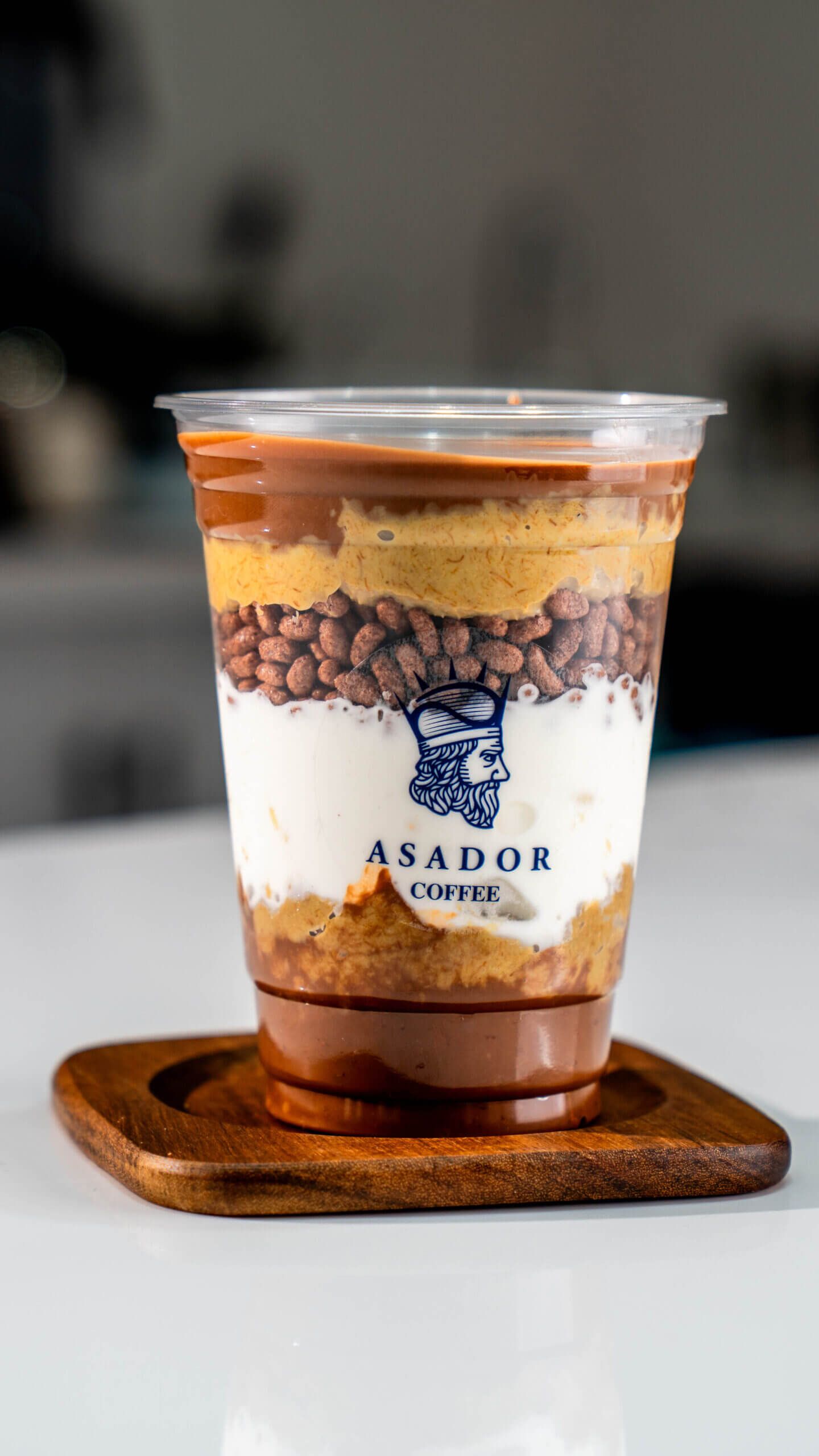 Pistachio Crispy Rice Cup Dessert at Asador Coffee El Jadida