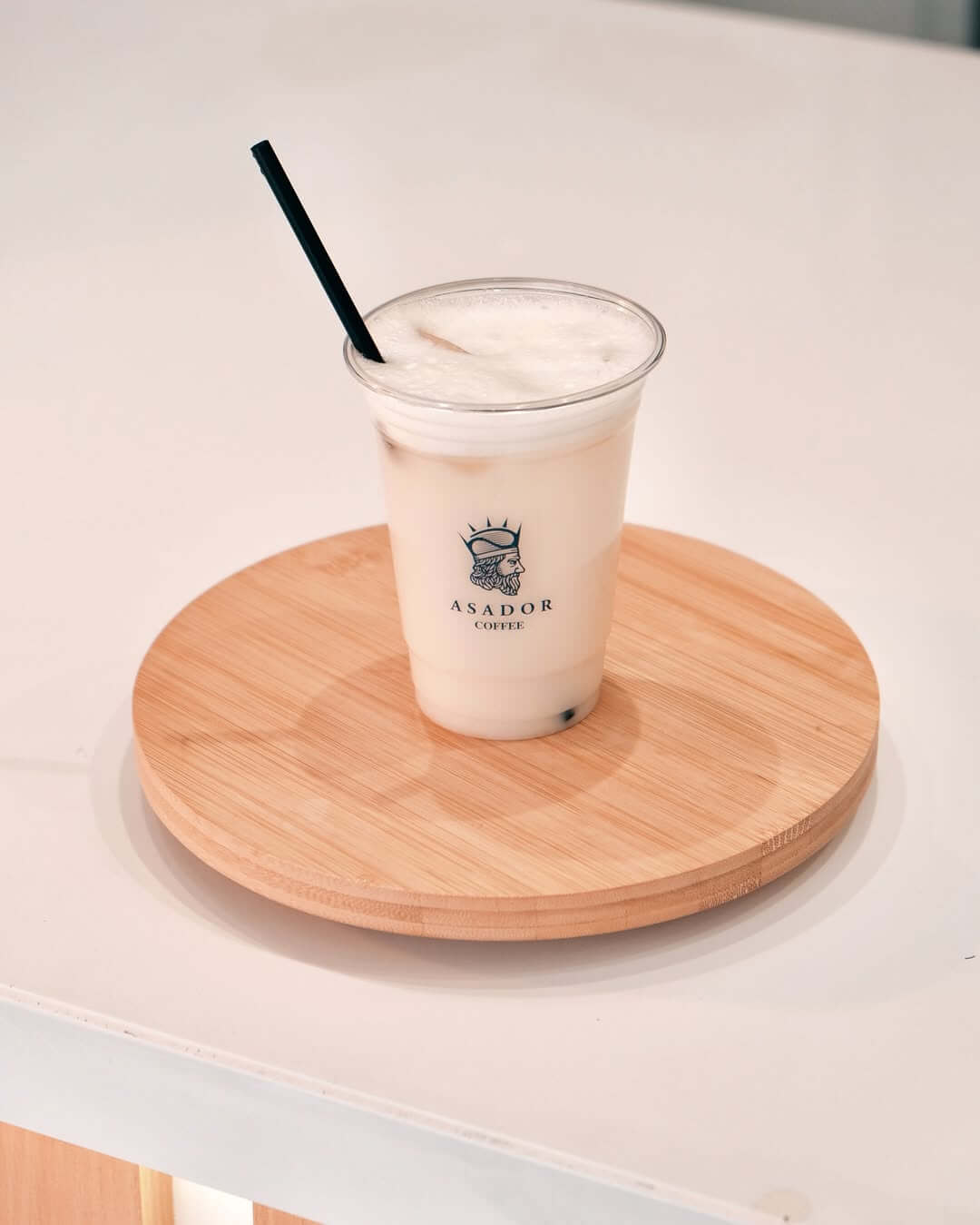 Creamy Iced Virgin Pina Colada with Coconut Milk and Pineapple in Plastic Cup at Asador Coffee El Jadida