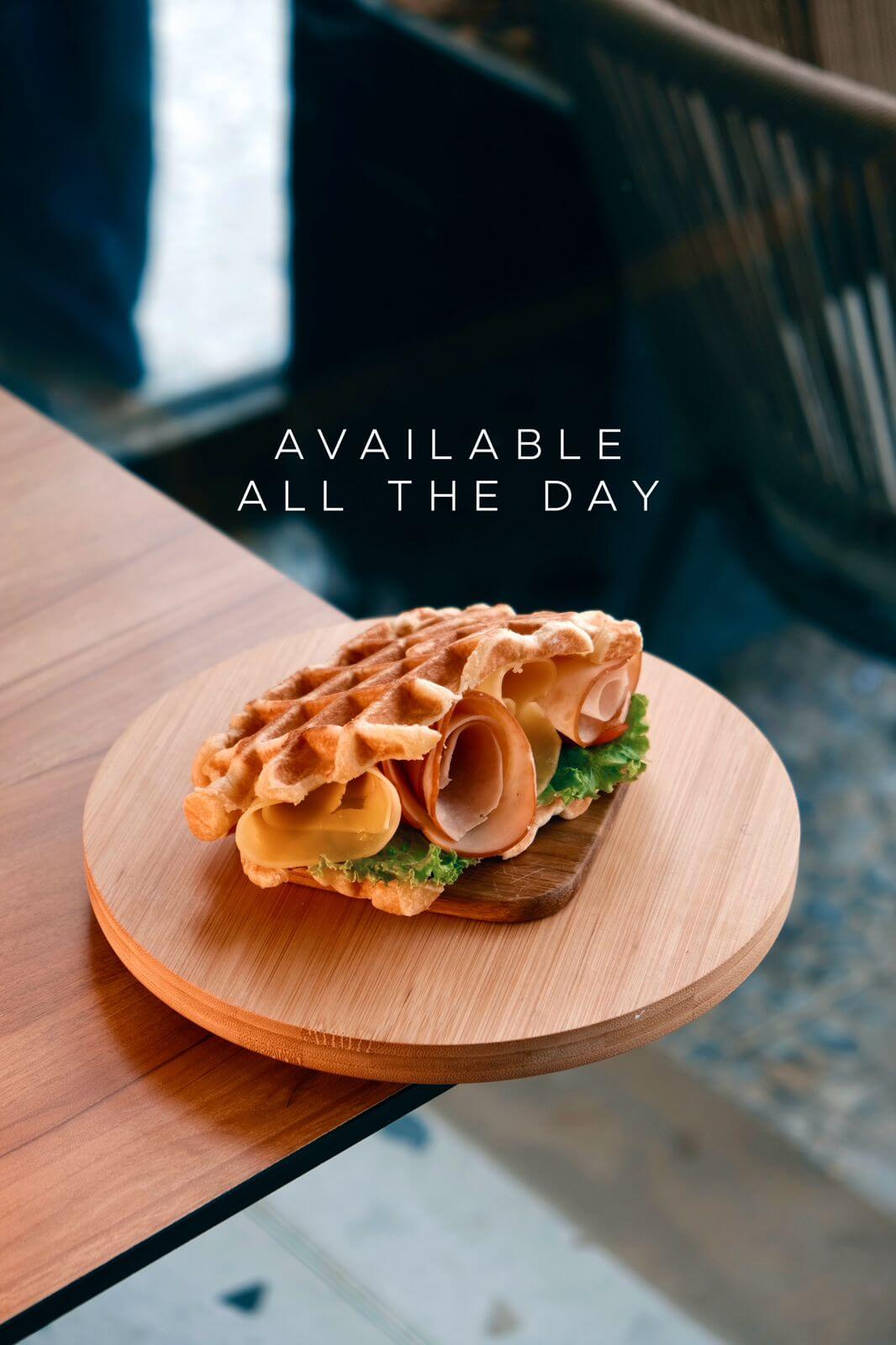 World Cup Deal Pack Chill with Savory Cheesy Waffle Sandwich and Orange Drink at Asador Coffee El Jadida