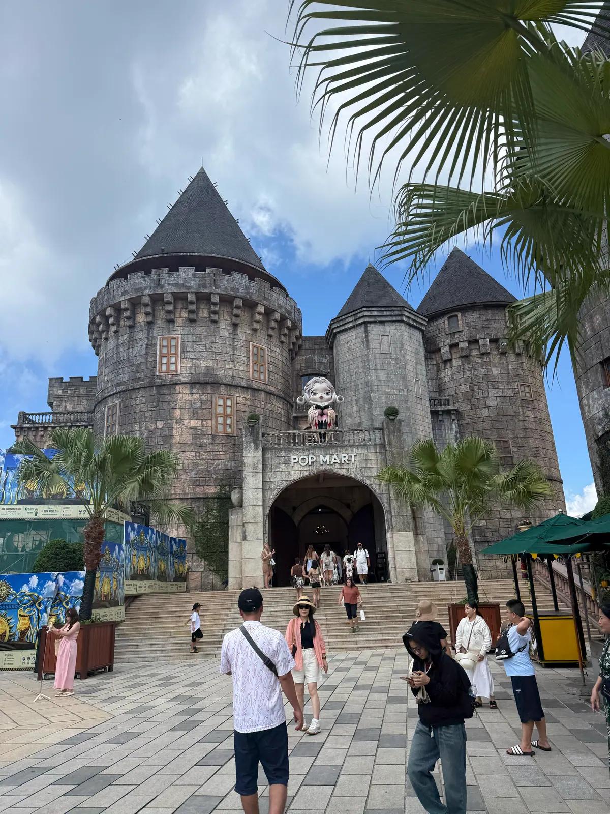 The stone castle gate at the top of Ba Na Hills