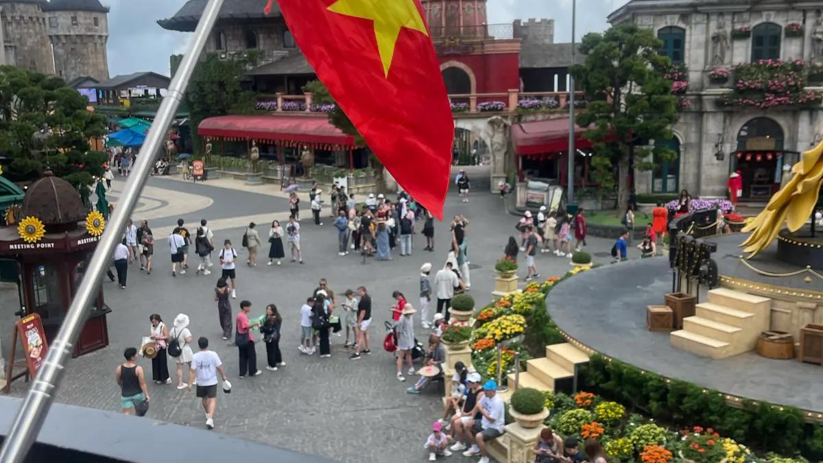 The French Village square at Ba Na Hills