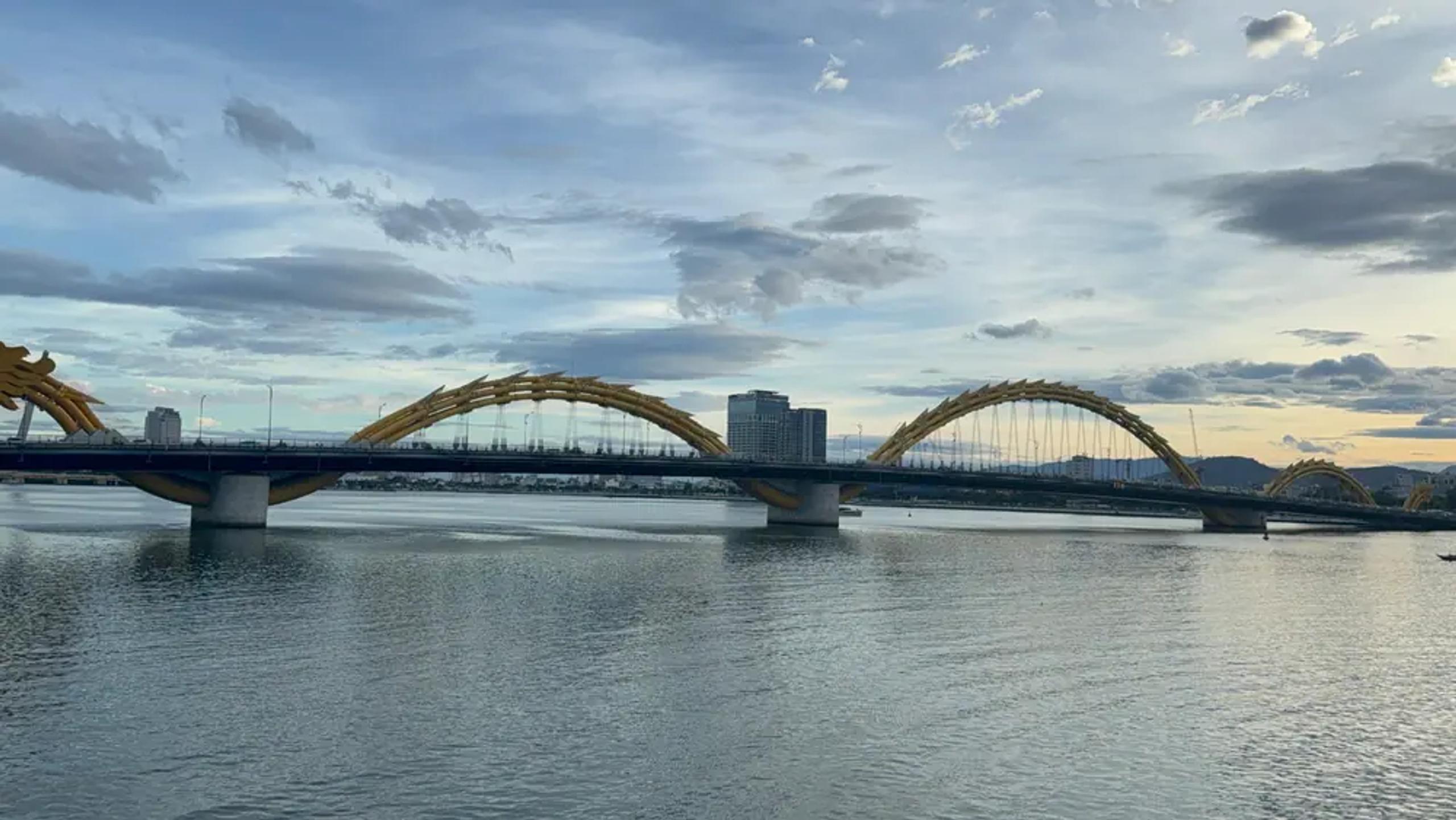 The Dragon Bridge over the Han River in Da Nang