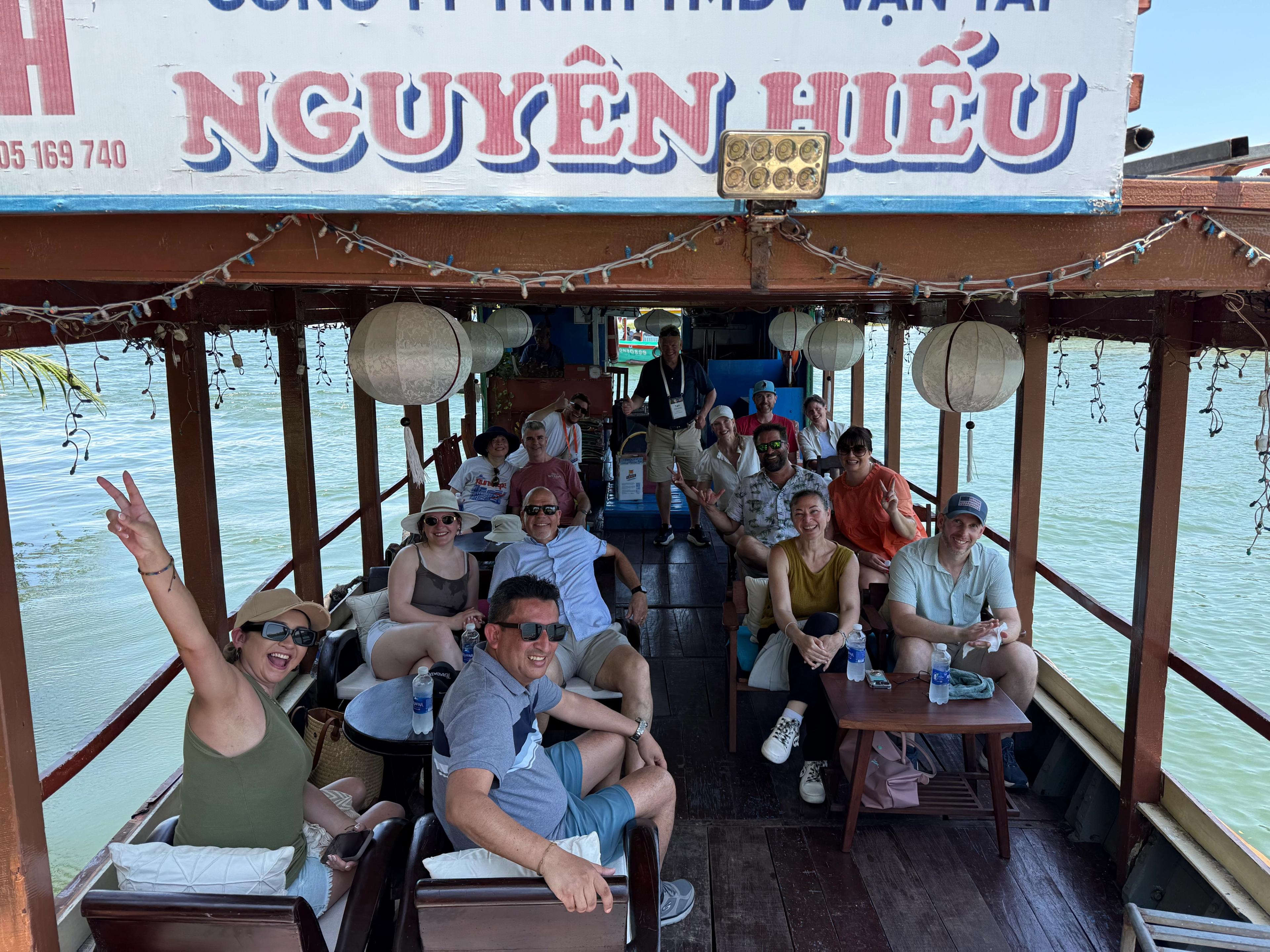 We are enjoying a boat trip to Handicrafts Villages