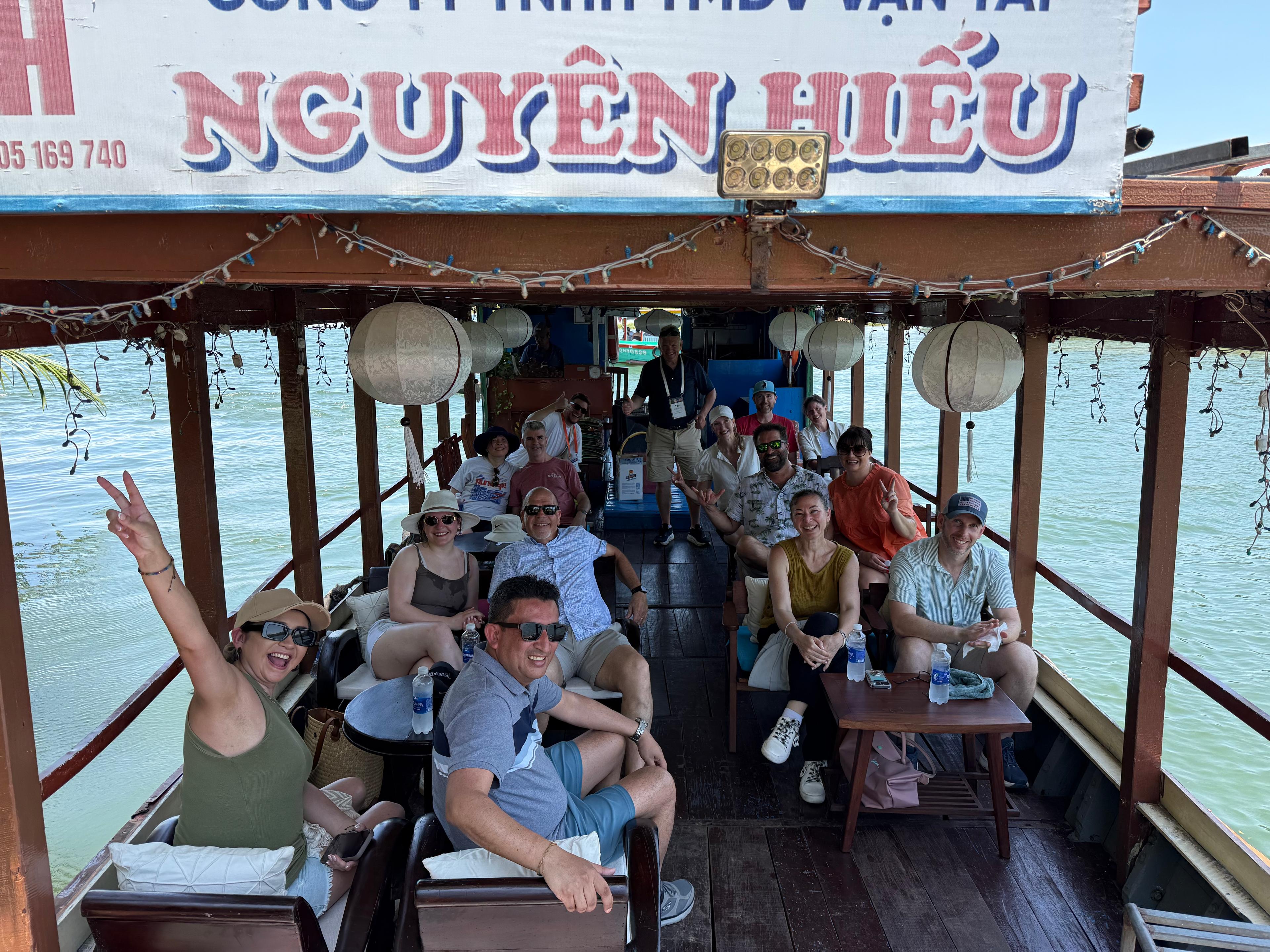 We are enjoying a boat trip to Handicrafts Villages