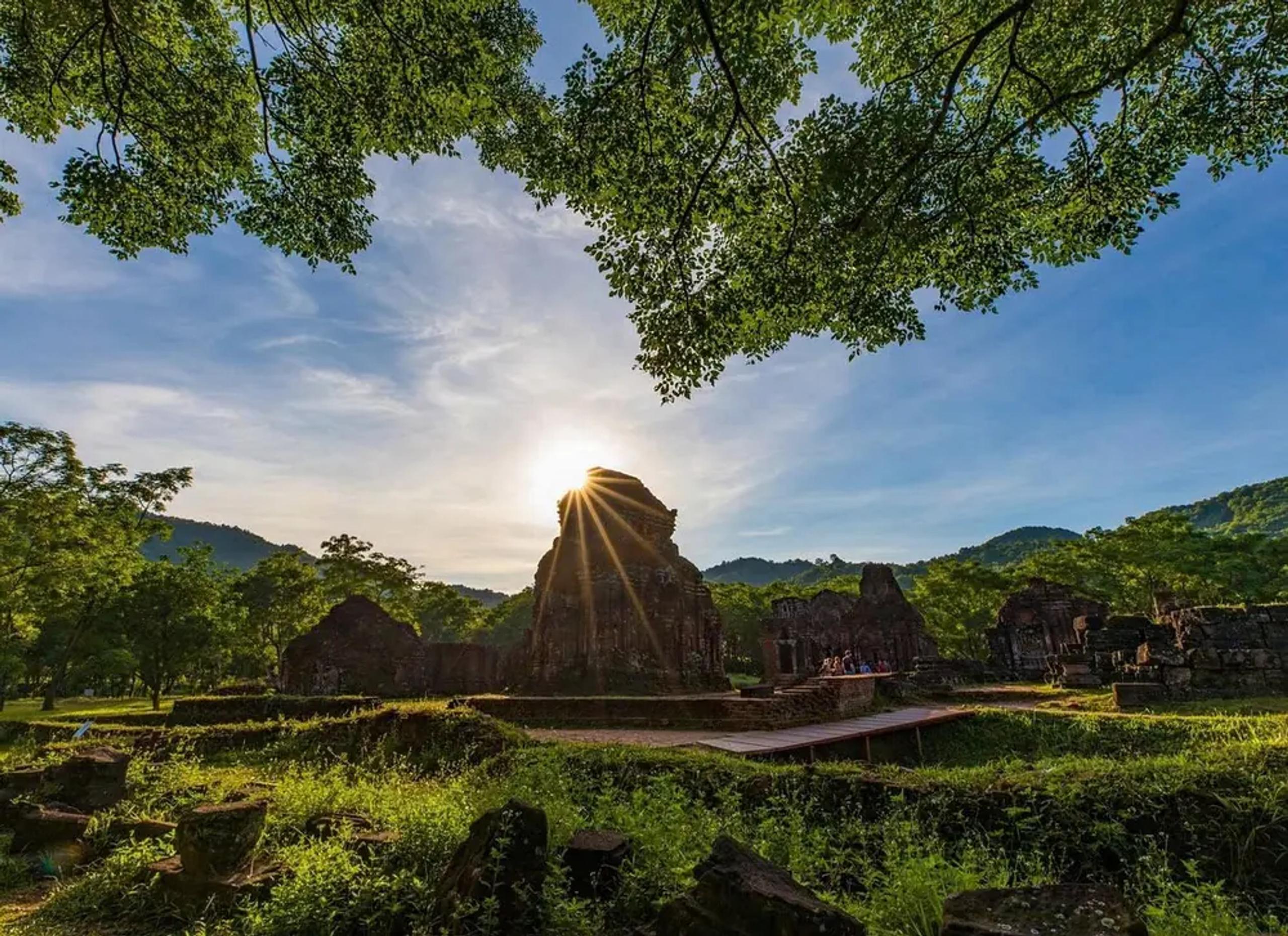 Late light over a Cham temple at My Son Sanctuary
