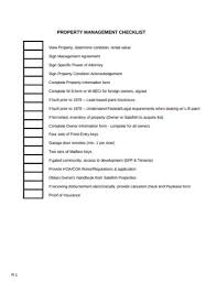 checklist for property management