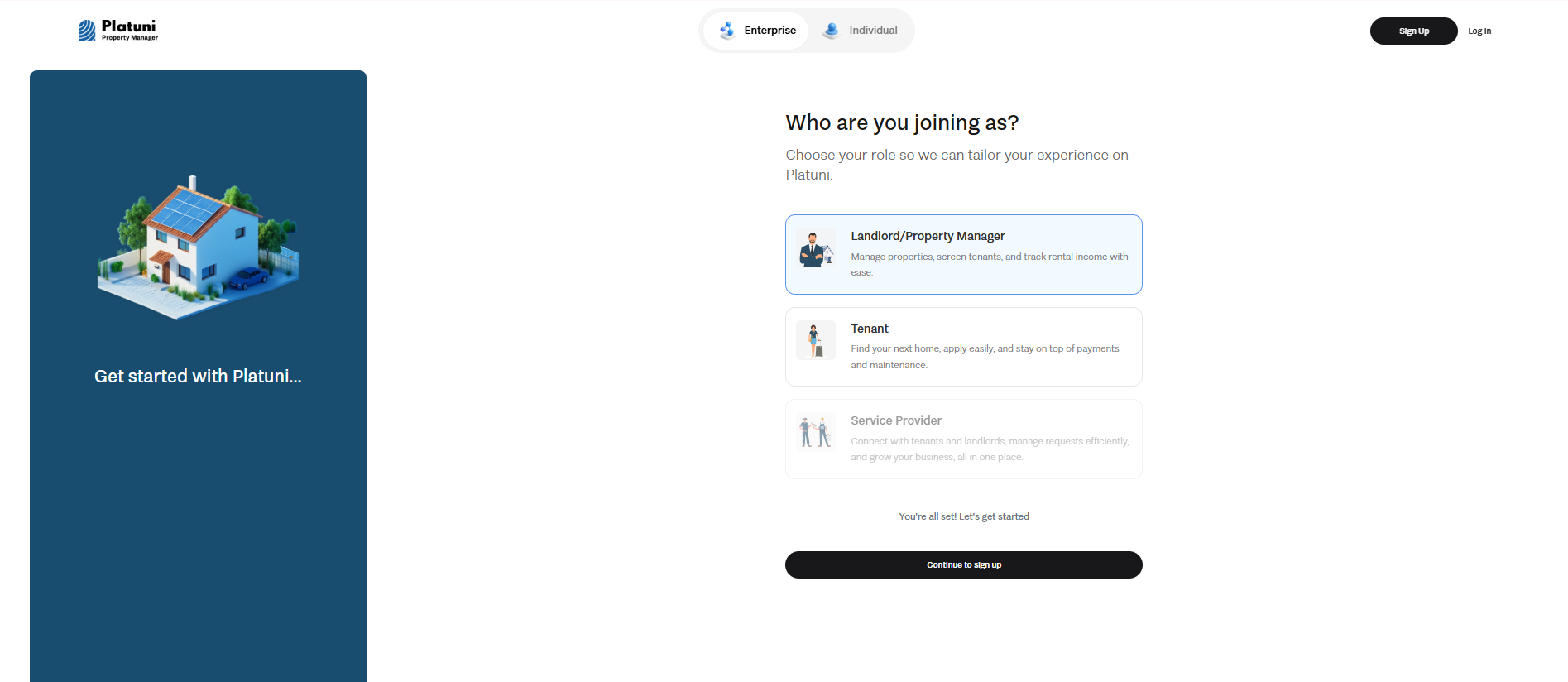 Creating Your Platuni Account