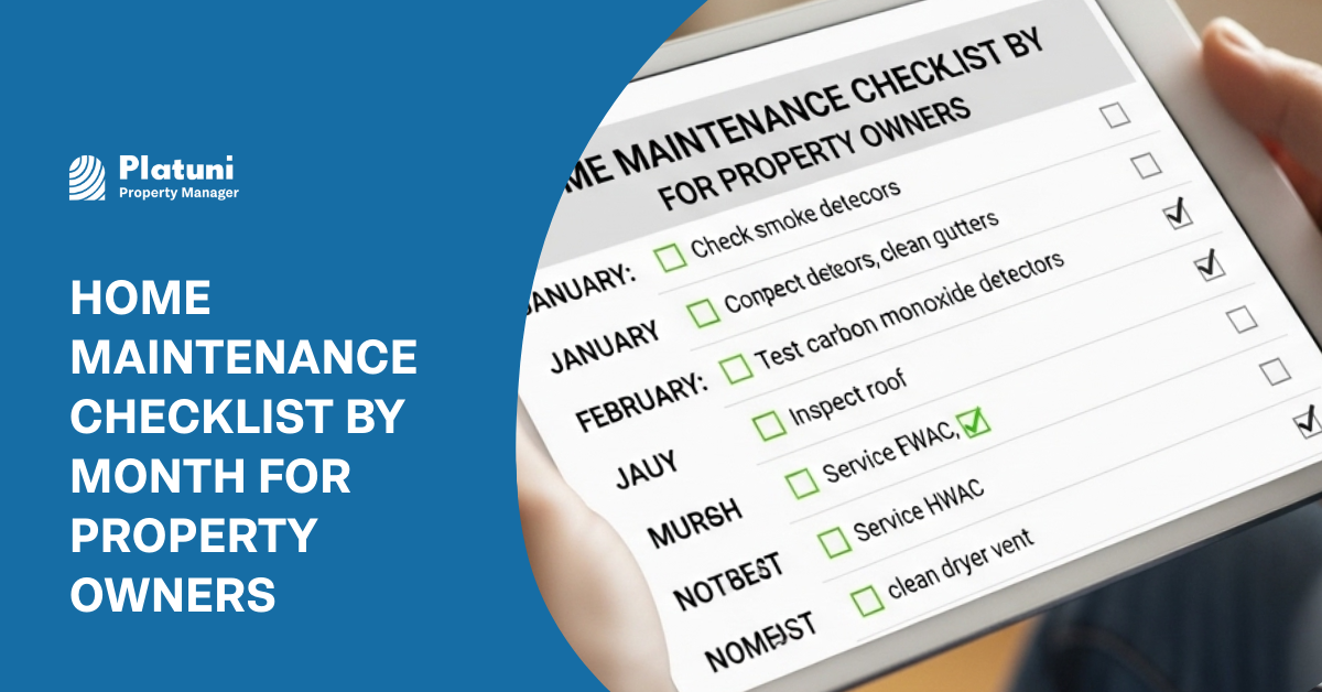 Home Maintenance Checklist by Month for Property Owners