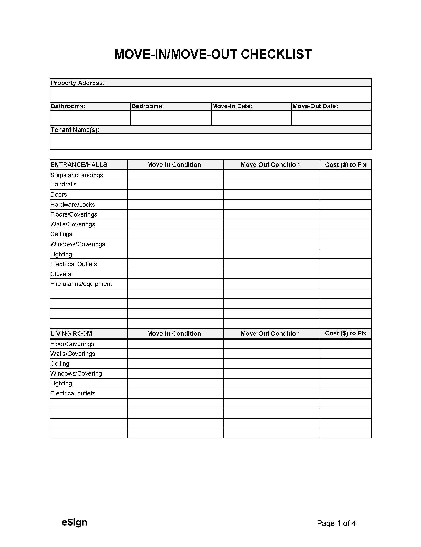 checklist for property management