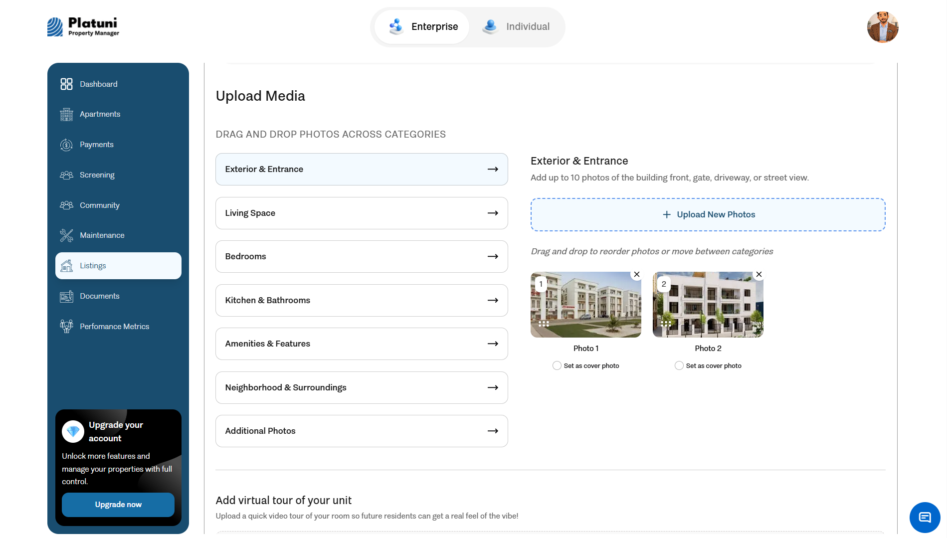 Upload Image and Documents