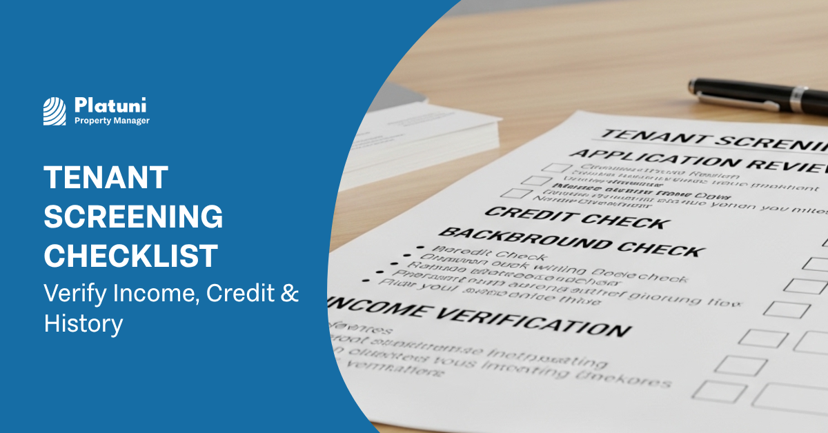 Tenant Screening Checklist | Verify Income, Credit & History