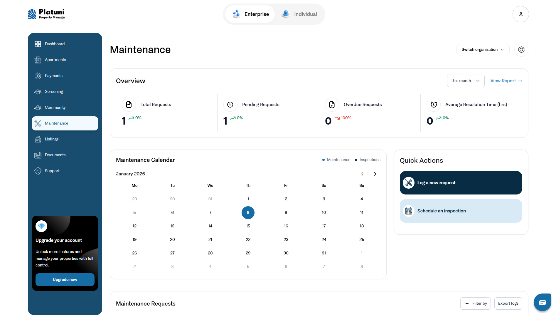 Maintenance Portal