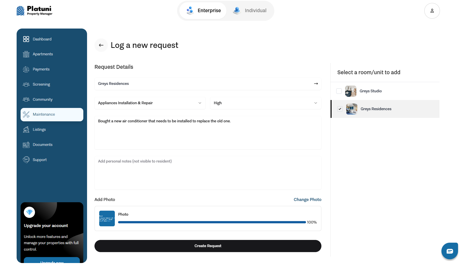 Log a request